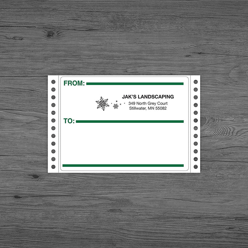 Mailing Pin fed Label, 2-15/16"x4", Qty 500