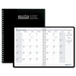 2025-2026 House of Doolittle 8.5" x 11" Academic Year Monthly Planner, Faux Leather Cover, Black (26302-26)