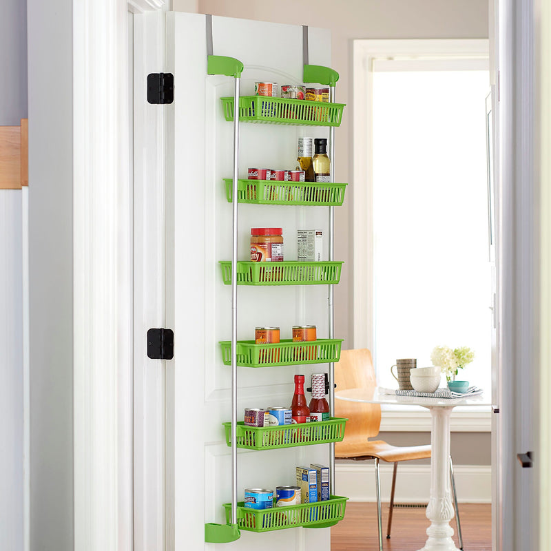 Household Essentials OTD 6-Shelf Hanging Storage Rack, 57" x 19.25" x 6.25", Green (2151-1)