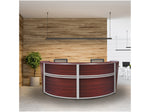 Regency Marque 124.5"W Curved Reception Desk Workstation, Mahogany (77292MH)