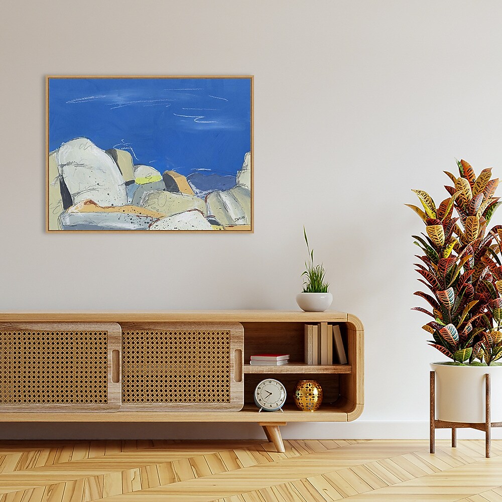 Amanti Art Joshua Tree Boulders by Jan Weiss Framed Canvas Wall Art Print, 42" x 32" (A42677747997)
