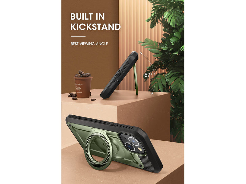 SupCase Unicorn Beetle PRO MAG Rugged Case for iPhone 15, Dark Green (SUP-iPhone2023-6.1-MagPro-SP-Guldan)