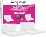 HangSmart No Stud DIY Sound Bar Mount, White (SM1004)