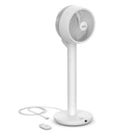 Pure Enrichment 2-in-1 Oscillating Floor Fan, 10-Speed, White (PEFANDUO)