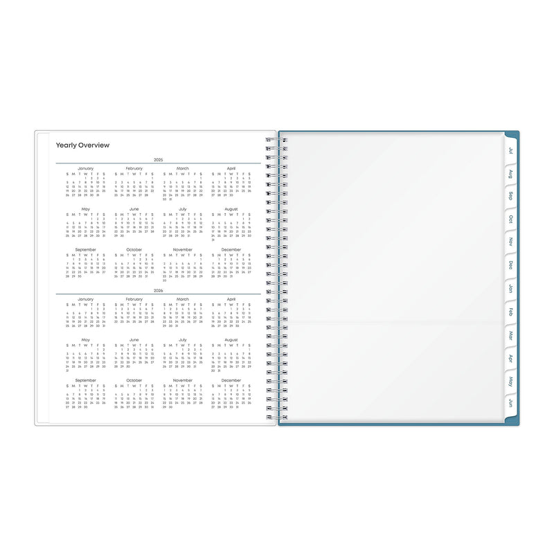 2025-2026 Blue Sky Ditsy Dapple 8.5" x 11" Academic Weekly & Monthly Planner, Plastic Cover, Multicolored (132002-A26)