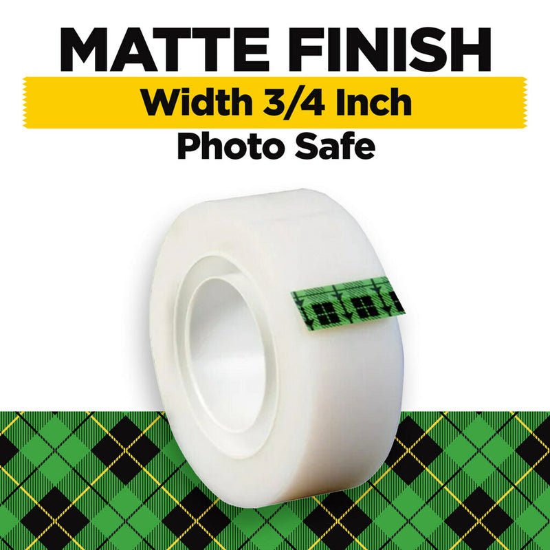 Scotch Magic Invisible Clear Tape Refill, 0.75" x 27.77 yds., 1" Core, Invisible, 10 Rolls/Pack (810P10K)