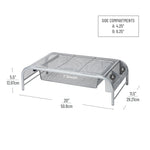 Mind Reader Monitor Stand with Paper Tray, Up to 33 lbs., Metal Mesh, Silver (MESHMONSTA-SIL)