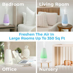 Pure Enrichment PureSpa 3-in-1 Ultrasonic Cool Mist Tabeltop Humidifier, 0.5-Gallon, 350 sq. ft., White (PESPAXL)