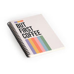 DENY Designs But First Coffee Retro Colorful 1-Subject Professional Notebooks, 5.5" x 8.25", Dotted, 60 Sheets (86768-NOBS01)