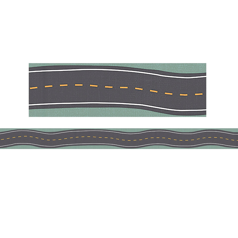 Teacher Created Resources Straight Border Trim, 3" x 2.92', Road Trip, 12/Pack, 6 Packs/Bundle (TCR9241-6)