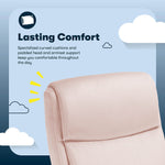 Serta Comfort Ergo Ergonomic Velvet Fabric Swivel Executive Chair, Pink (CCHR10016D)