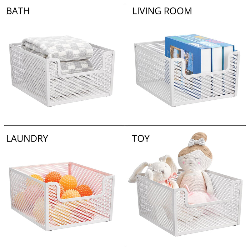 mDesign Steel Organizer, Matte White (26092)