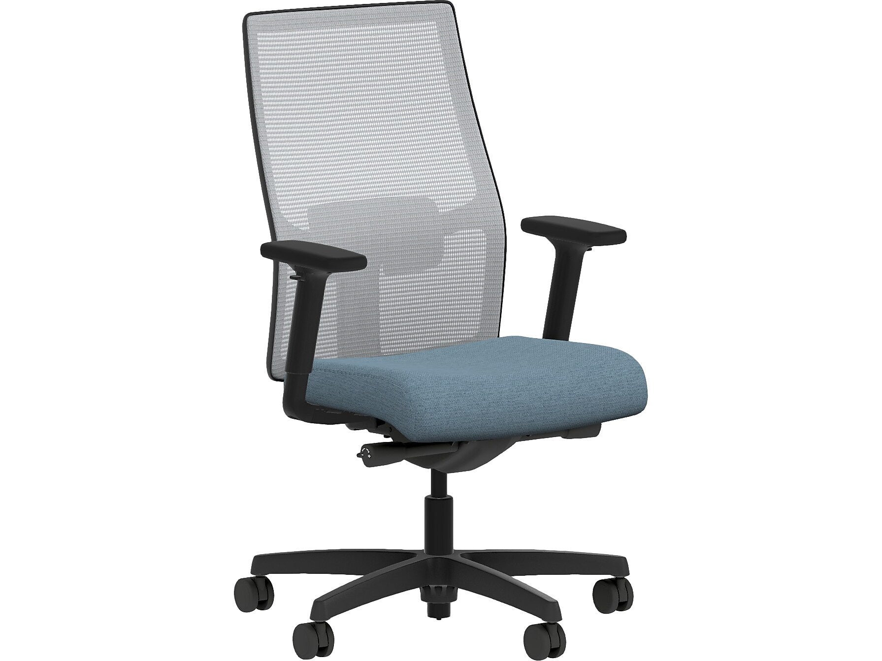 HON Ignition 2.0 Fabric/Mesh Swivel Task Chair, Carolina/Black (HIWMMKD.Y2.A.H.IF.HAML21.BL.SB.T)