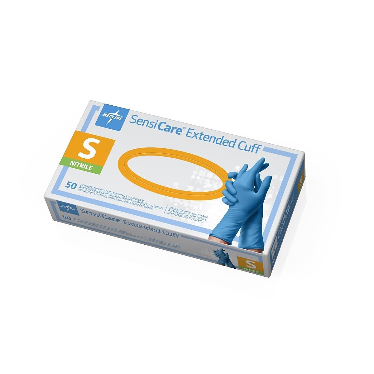 SensiCare Nitrile Exam Gloves 12" L, Small, Blue, 500/Pack (MDS1284)