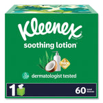 Kleenex Soothing Lotion Facial Tissue, 3-Ply, White, 60 Tissues/Box, 27 Boxes/Carton (54271)