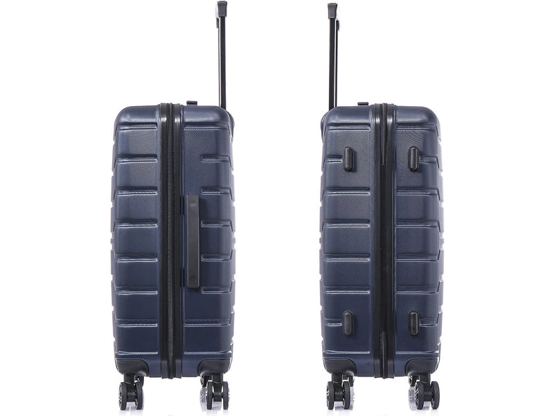InUSA Trend 24" Hardside Suitcase, 4-Wheeled Spinner, TSA Checkpoint Friendly, Blue (IUTRE00M-BLU)