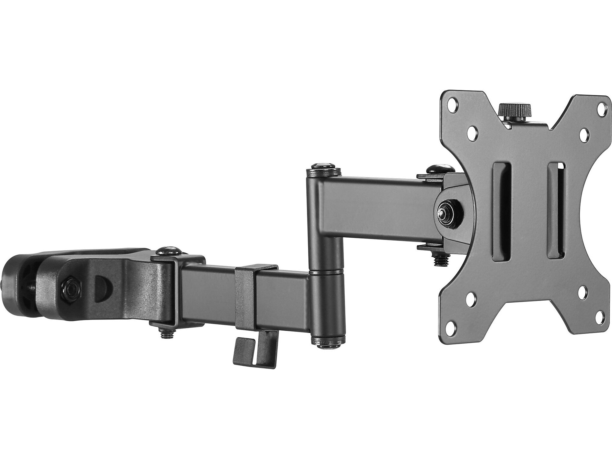 Amer Adjustable Full-Motion Pole Mount Monitor Arm, Up to 32" Monitor, Black (PM111)