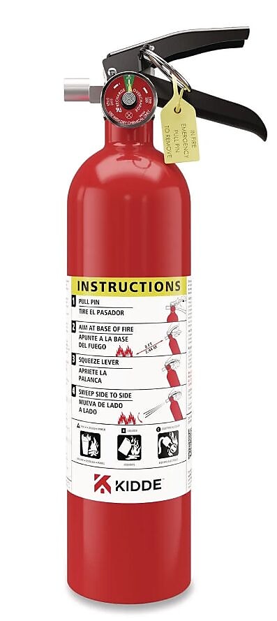 Kidde ProLine Rechargeable 1-A, 10-B:C Dry-Chemical Fire Extinguisher (21032136)