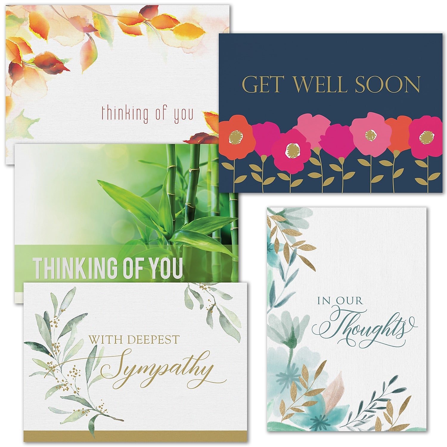 "Thinking Of You" Pre-Versed Assorted Pack w/ Fastick® Envelopes, 25/Pk