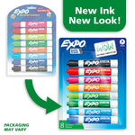 Expo Tank Dry Erase Markers, Chisel Tip, Assorted Inks, 8/Pack (1743032)