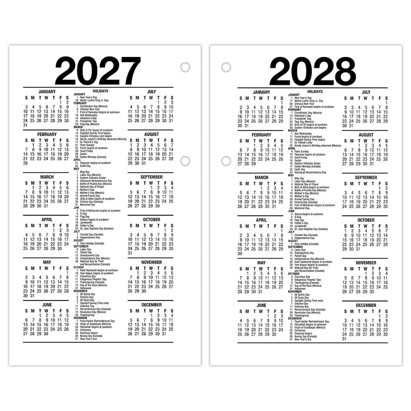2026 AT-A-GLANCE 6" x 3.5" Daily Calendar Refill Pages, White (E717-50-26)