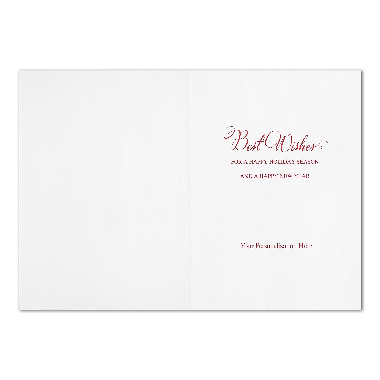 "Watercolor Seasons" Holiday Card w/ Red Lined White Envelope, 250/BX