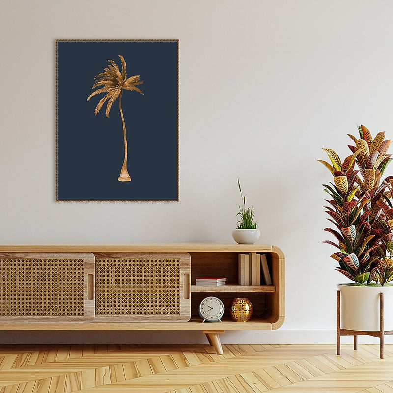 Amanti Art Golden Palm IIII by Urban Road Framed Canvas Wall Art Print, 32" x 42" (A42678302684)