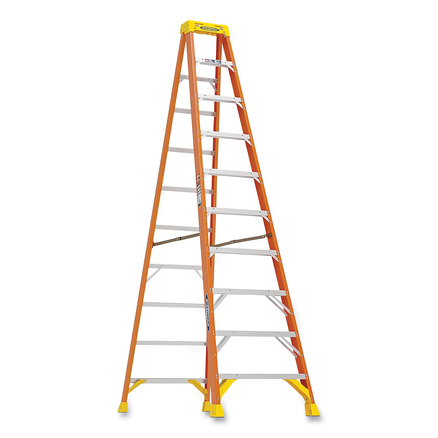 Werner 10' Fiberglass Step Ladder, 300 lbs. Capacity (6210)