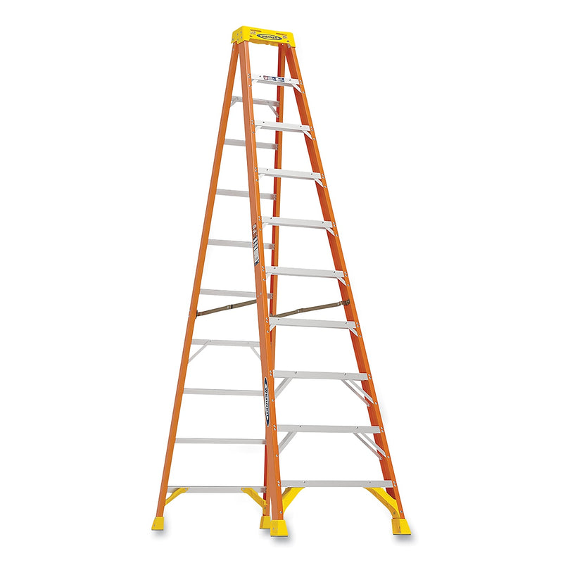 Werner 10' Fiberglass Step Ladder, 300 lbs. Capacity (6210)