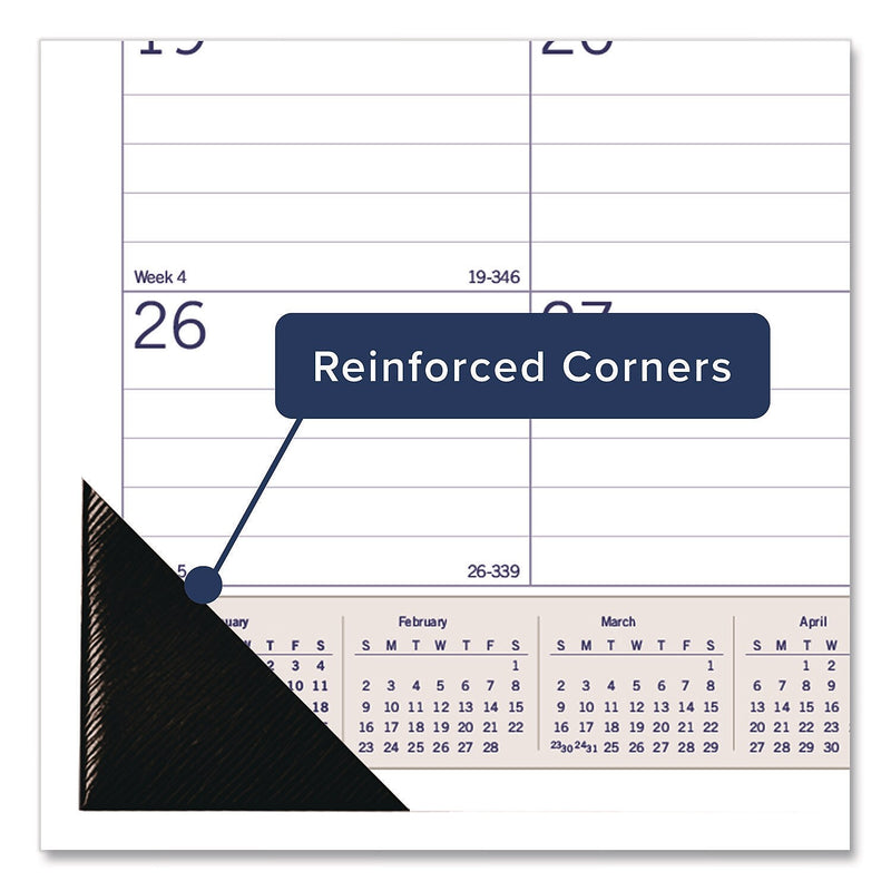 2026 Blueline DuraGlobe 22" x 17" Monthly Desk Pad Calendar, White/Blue (REDC177227)