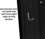 AdirOffice 72"H Single Tier Black/White Storage Locker (ADI629-201-B-W-DL)