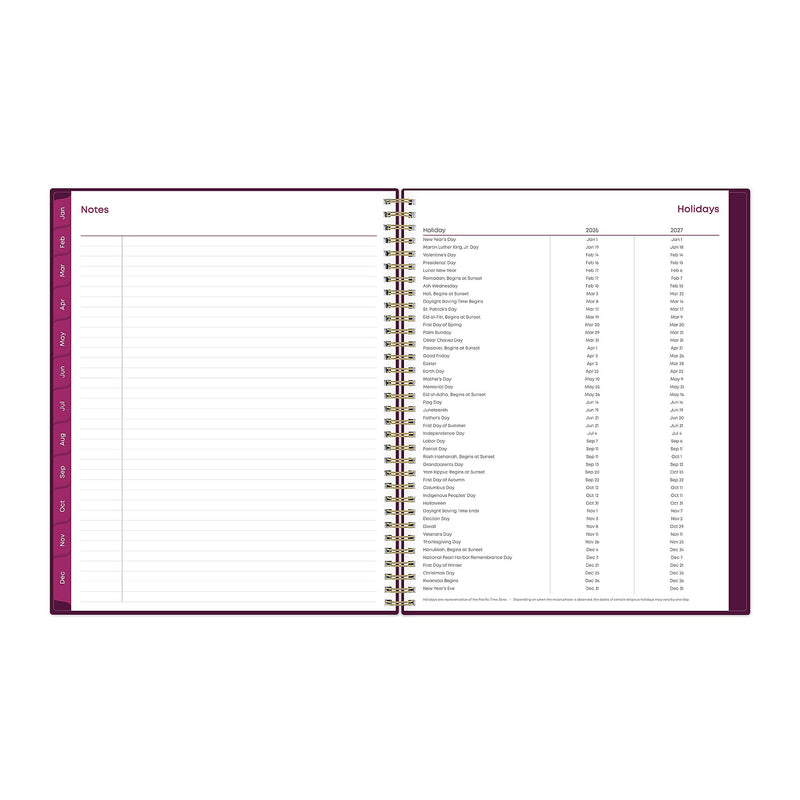 Planning Calendar BS Gili PP 8.5x11 RY26 Wkly/Mthly Safety Wirebound -