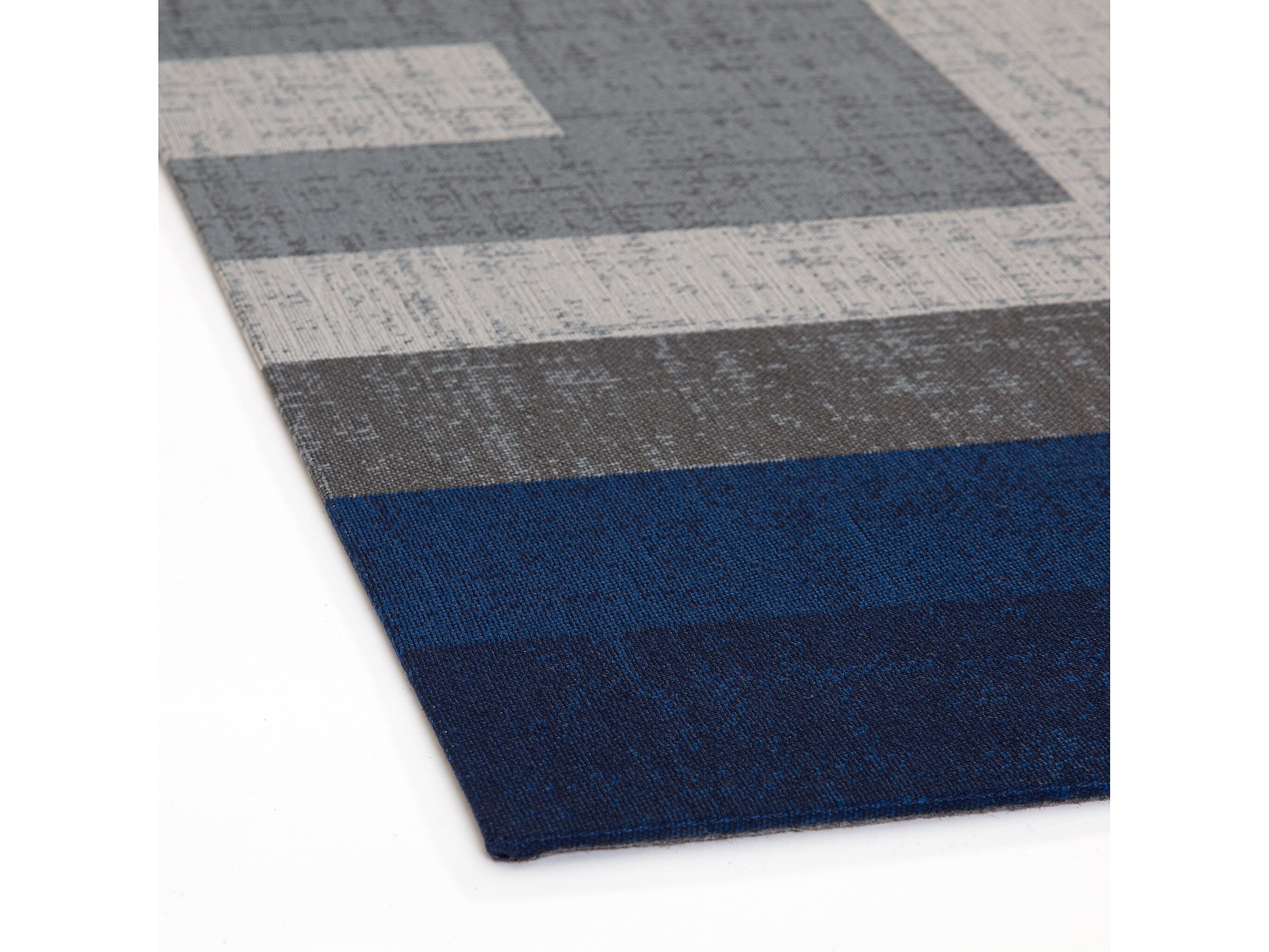Anji Mountain Rug'd Ponca Carpet & Hard Floor Chair Mat, 36" x 48", Blue/Gray Polyester (AMB9039)