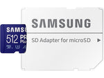 Samsung PRO Plus 512GB microSDXC Memory Card with Adapter, Class 10, UHS-I, V30 (MB-MD512SA/AM)