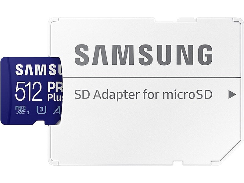 Samsung PRO Plus 512GB microSDXC Memory Card with Adapter, Class 10, UHS-I, V30 (MB-MD512SA/AM)