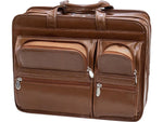 McKlein Hubbard Leather Briefcase, Laptop Compatible, Brown (88434)