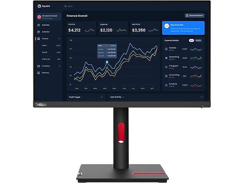 Lenovo ThinkVision T22i-30 21.5" WLED Monitor, Black (63B0MAT6US)
