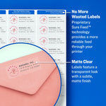 Avery Easy Peel Laser Address Labels, 1" x 2-5/8", Clear, 1,500 Labels/Box (5660)