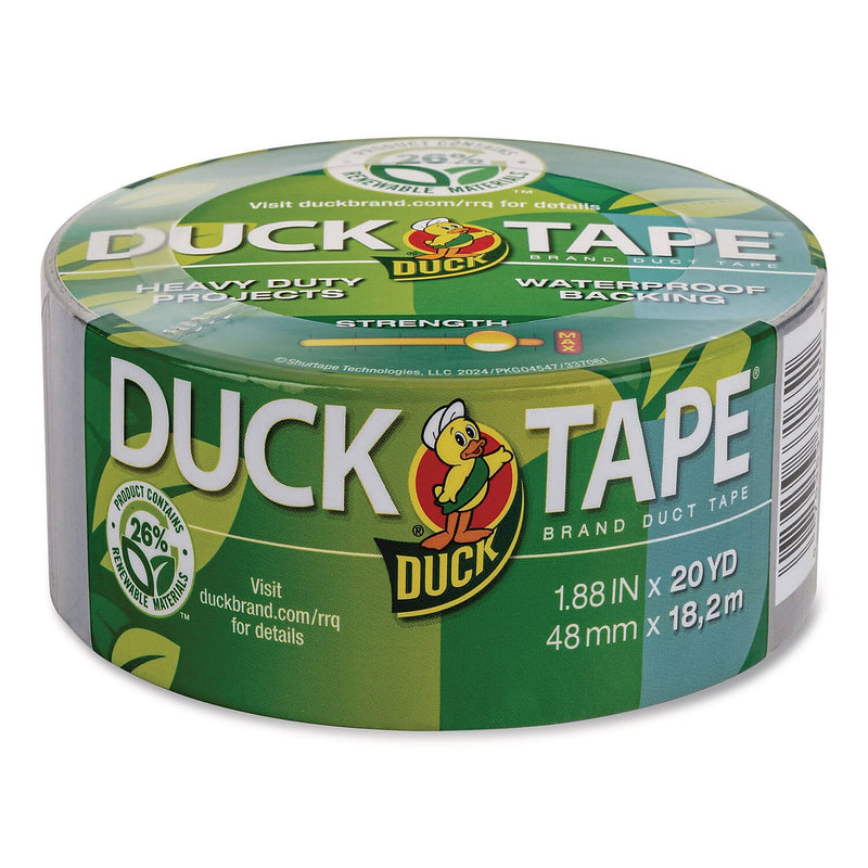Duck Renewable Material Heavy Duty Packing Tape, 1.88" x 20 yds., Silver (243066)