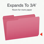 Pendaflex Heavy Duty File Folder, 1/3-Cut Tab, Assorted, Legal Size, Pink, 100/Box (1007033)