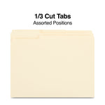 Staples 100% Recycled File Folders, 1/3-Cut Tab, Letter Size, 100/Box (ST246850/246850)