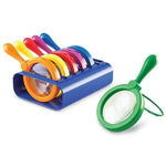 Learning Resources Primary Science Jumbo Magnifiers with Stand Science, 6 Pack (LER2884)