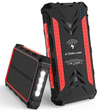 4XEM 30,000 mAh Mobile Solar Power Bank and Charger (4XSOLARPWR30RD)