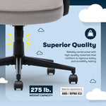 Serta Comfort Classic Ergonomic Velvet Fabric Swivel Executive Chair, Taupe (CCHR10005B)