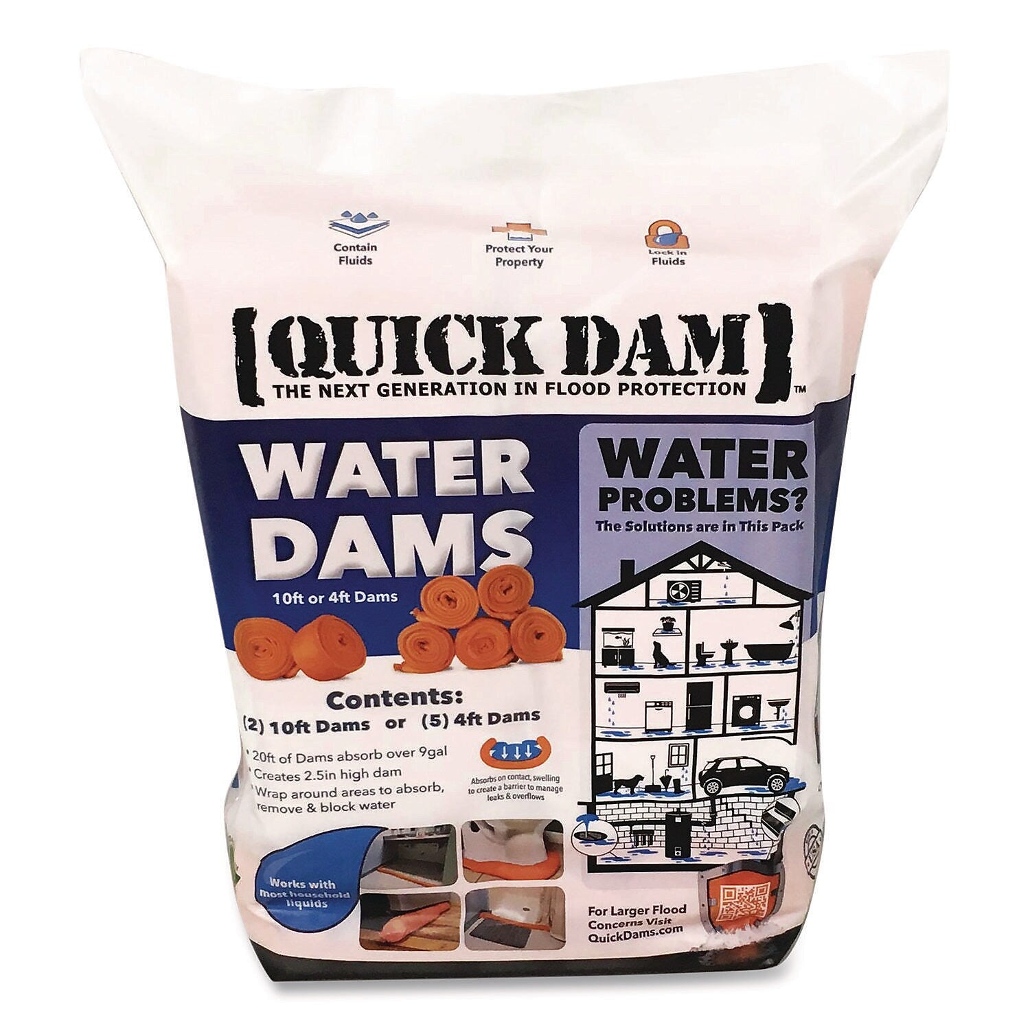 Quick Dam Water Dams, 4', 5/Pack (WUB24-5)
