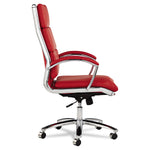 Neratoli High-Back Swivel/Tilt Chair , Red Soft-Touch Leather , Chrome Frame