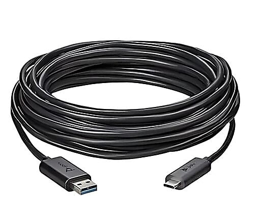 Poly 32.8' USB-A to USB-C Active Optical Cable, Male to Male, Black (875H1AA)