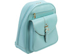 McKlein MOLINE Leather Laptop Backpack, Small, Aqua Blue (99668)