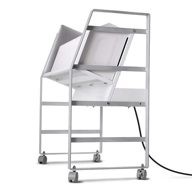 Luxor 16-Unit USB-C Open Charging Cart, White Powder-Coated Steel (CHMC005)