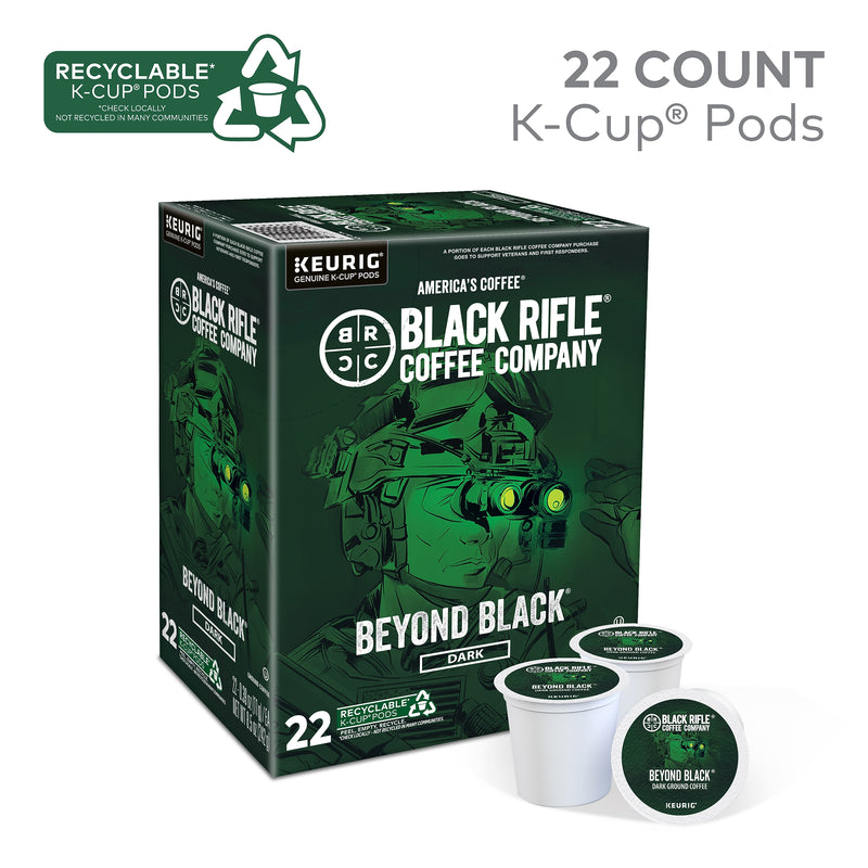 Black Rifle Coffee Company Beyond Black Coffee Keurig® K-Cup® Pods, Dark Roast, 22/Box (5000384043)